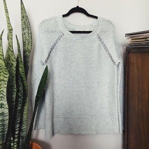 Anthropologie Sleeping on Snow Jeweled Sweater